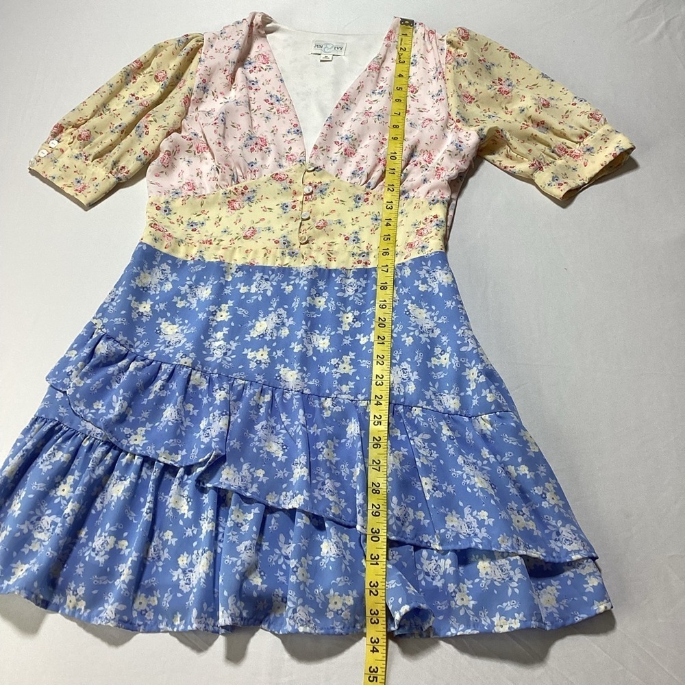 Floral Patchwork Mini Dress - Picture 9 of 13